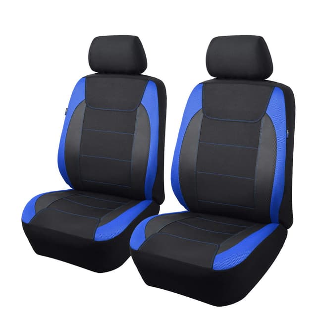 🚗 Flying Banner Gabardine Netz Auto Sitzbezüge Seitenairbag Universell Schwarz und Blau 🌟