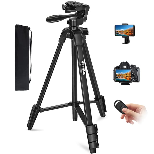 📸 GRIFEMA Kamera Handy Stativ, 140 cm Aluminium Fotostativ 📸