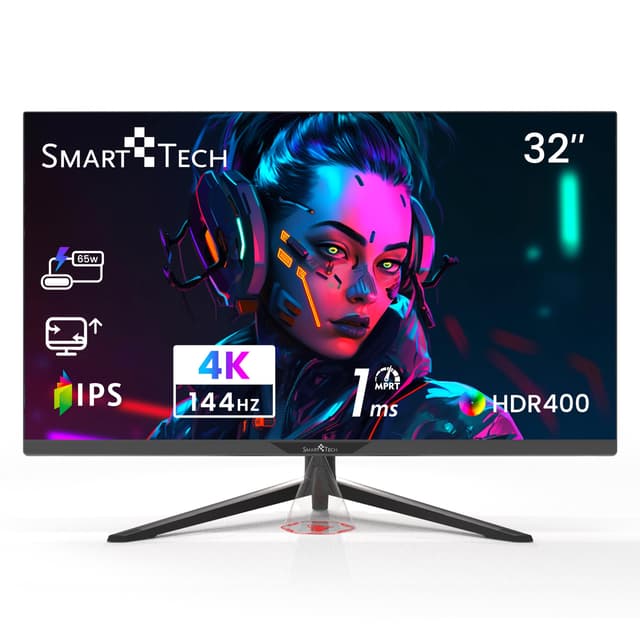 🎮 Smart Tech 32 Zoll 4K UHD 144Hz Gaming Monitor 🖥️