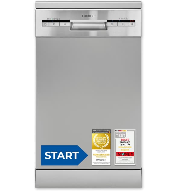 🌟 Exquisit START Geschirrspüler 45 cm | Spart Wasser & Energie | Flexibel & Leistungsstark 🌿