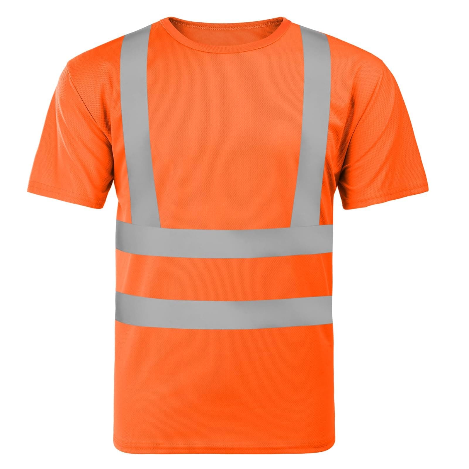 AUYAO Profi Warnschutz T-Shirt 🚧 Hohe Sichtbarkeit Orange M~XL