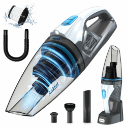 Anktel Handstaubsauger 9500Pa mit Ladestation & LED Beleuchtung - PowerClean 2400 - Weiß-grau 🌟