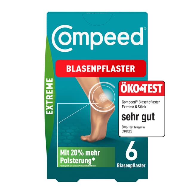 Compeed Blasenpflaster Extreme 🩹👣 - Hydrokolloid-Pflaster für extra starken Schutz bei Blasen an den Fersen
