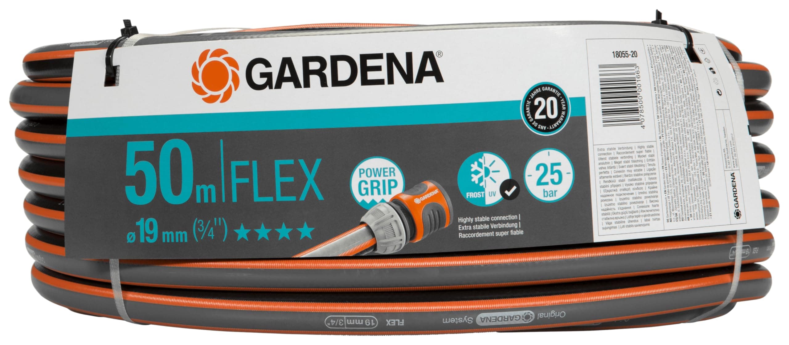 🌿🌊🔧 Gardena Comfort FLEX Schlauch 19 mm (3/4 Zoll), 50 m: Formstabiler, flexibler Gartenschlauch
