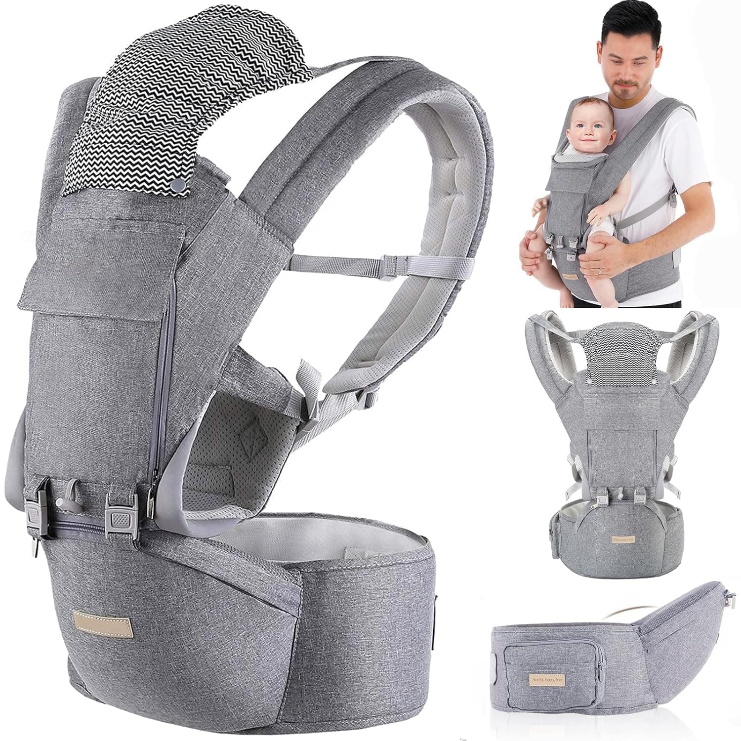 👶 Babytrage Neugeborene ab Geburt: 9-in-1 Babytrage Ergonomische Kindertrage 👶