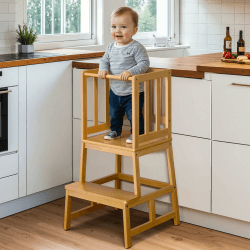 COSYLAND Lernturm ab 1 Jahr - Stylisch Learning Tower - Sicher und Stabil 🌟