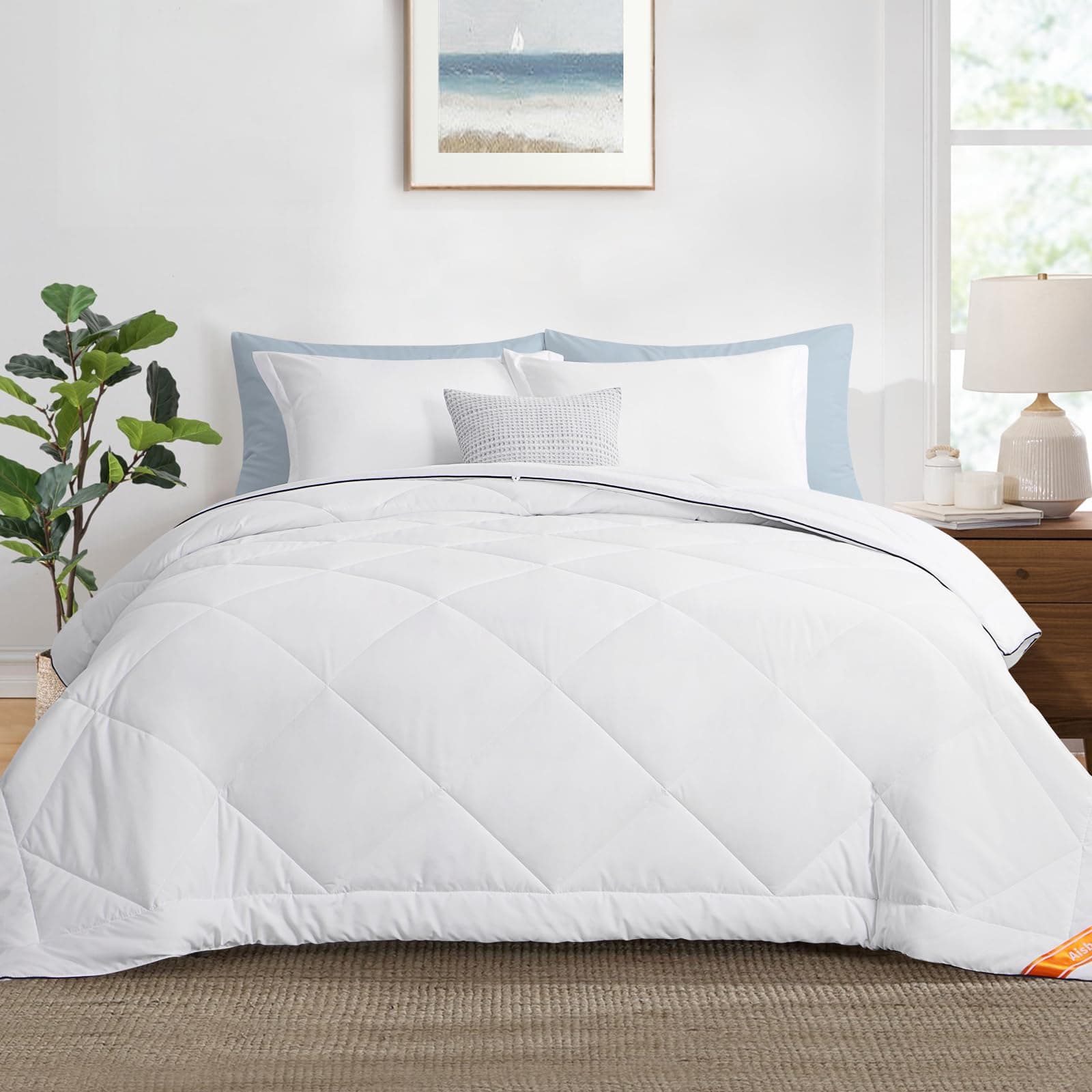 Sommer Bettdecke 240x220 - Leichte & Atmungsaktive Steppdecke