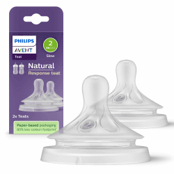 🍼 Philips AVENT Natural Response Sauger Doppelpack | SCY962/02 0m+ | Stufe 2 Angebot bei HelloDeals