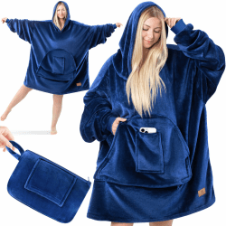 KESSER® Hoodie Decke Kuscheldecke mit Ärmeln Deckenpullover 🧥 Vielseitig Tragbare Decke zum Anziehen für Damen & Herren