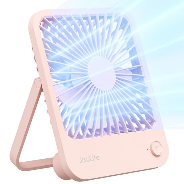 🌬️🌸 JISULIFE Tischventilator Leise - Mini Ventilator Akku Aufladbar