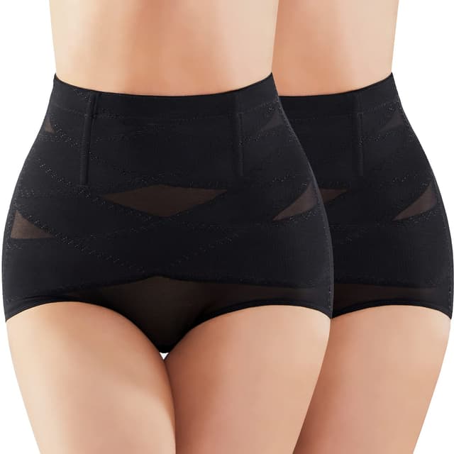 SIMIYA Damen Shapewear Unterhose Bauchweg Miederhose hoher Taille Unterwäsche Schwarz*2 XL 🌟