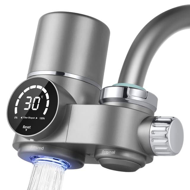 🌊🚰 HOTUT Wasserfilter für Wasserhahn mit UV-Blaulicht und LED-Anzeige