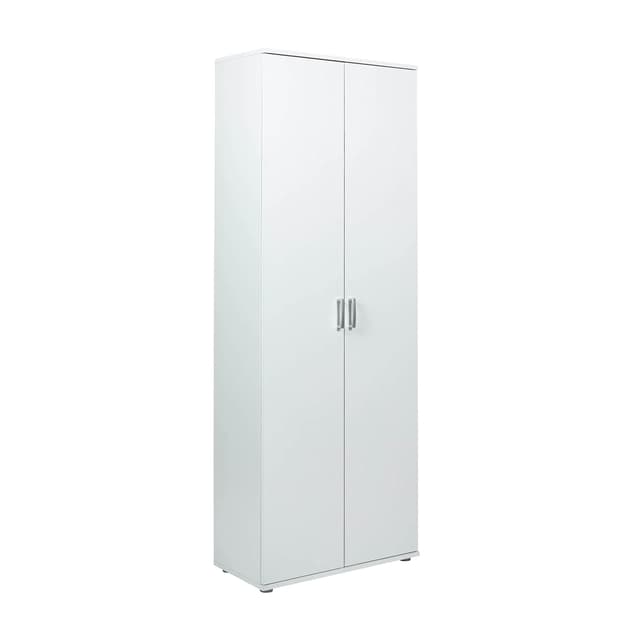 Inter Link Mehrzweckschrank Weiß - 2 Türen - 3 Böden - 70x34x190cm 🏠🧹🔧