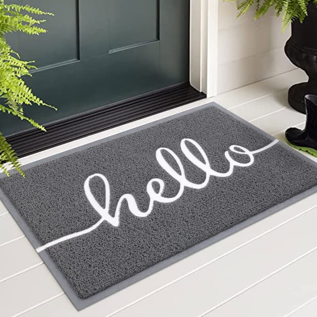 Homaxy Hello Fußmatte außen und innen - Rutschfeste Schmutzfangmatte für Haustür und Garten 🏡