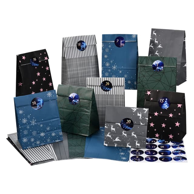 🎅 PANSIBY Adventskalender zum Befüllen - DIY Bastelset 2024 🎁