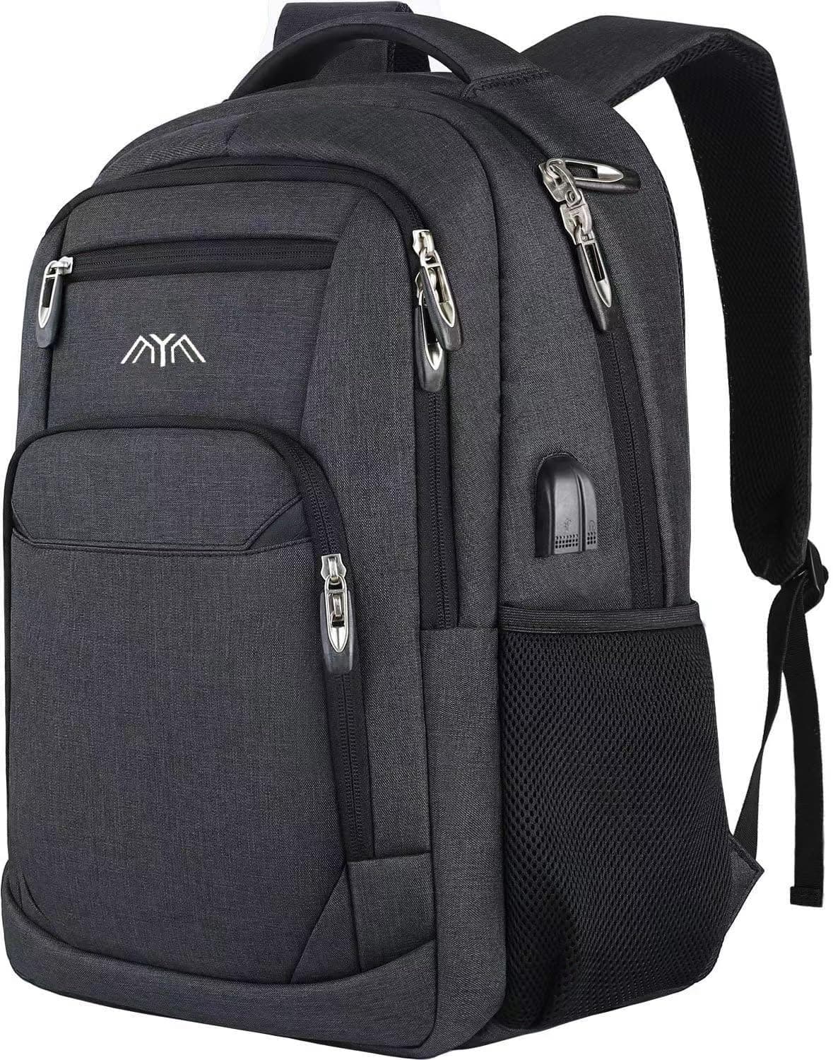 🎒 Rucksack Herren, Schulrucksack Jungen Teenager Laptop Rucksack Schule Daypacks für Arbeit Wandern Reisen Camping für 15.6 Zoll Laptop