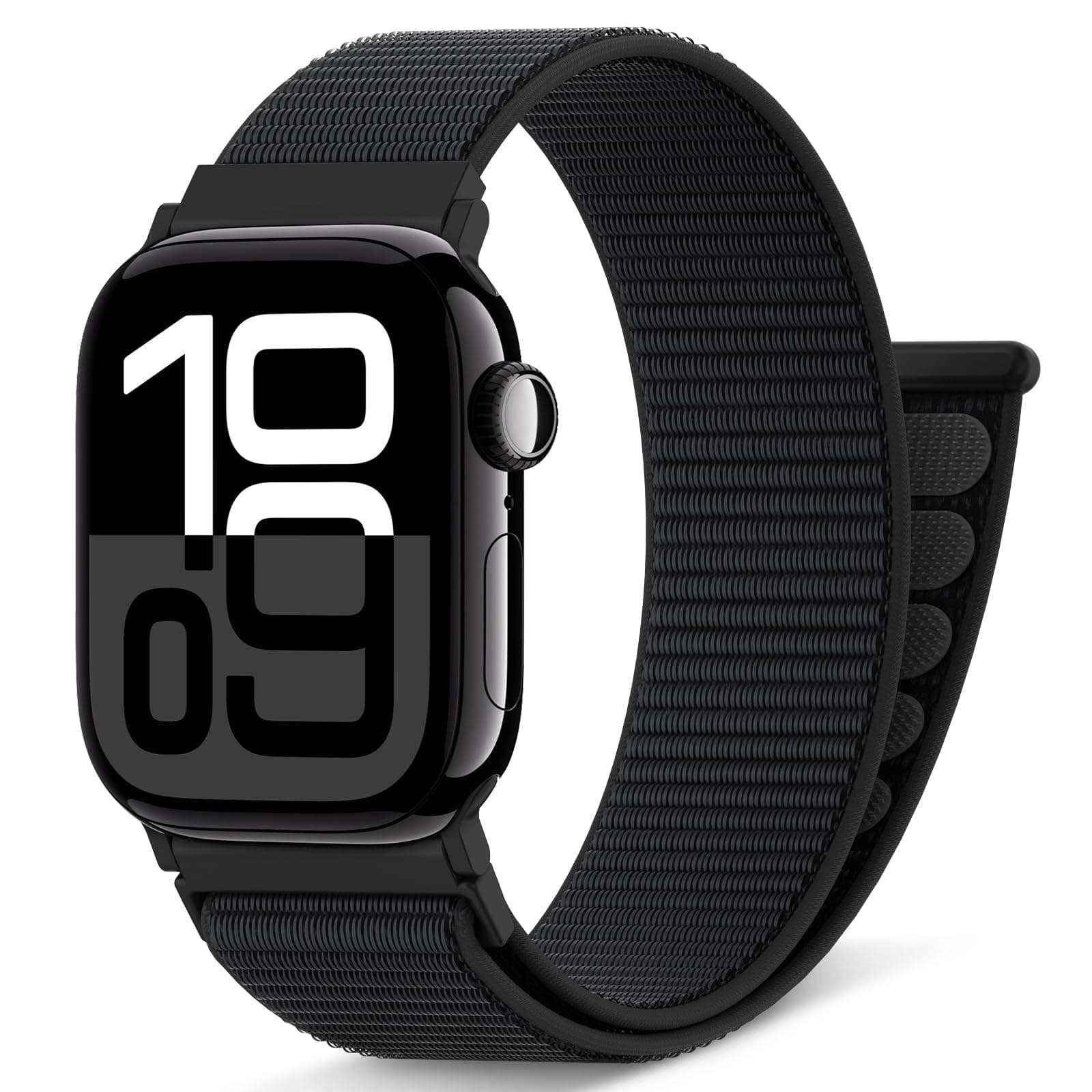 AMSky Nylon Sport Loop Band für Apple Watch - Schwarz