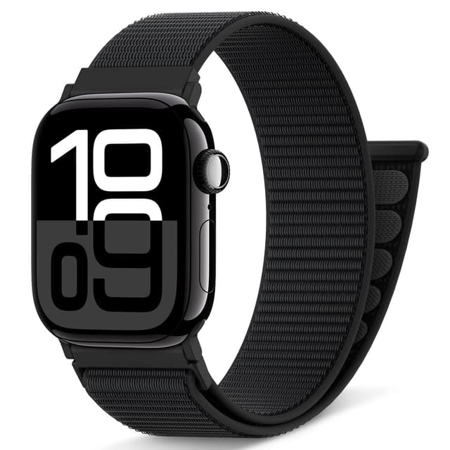 AMSky Nylon Sport Loop Band für Apple Watch - Schwarz