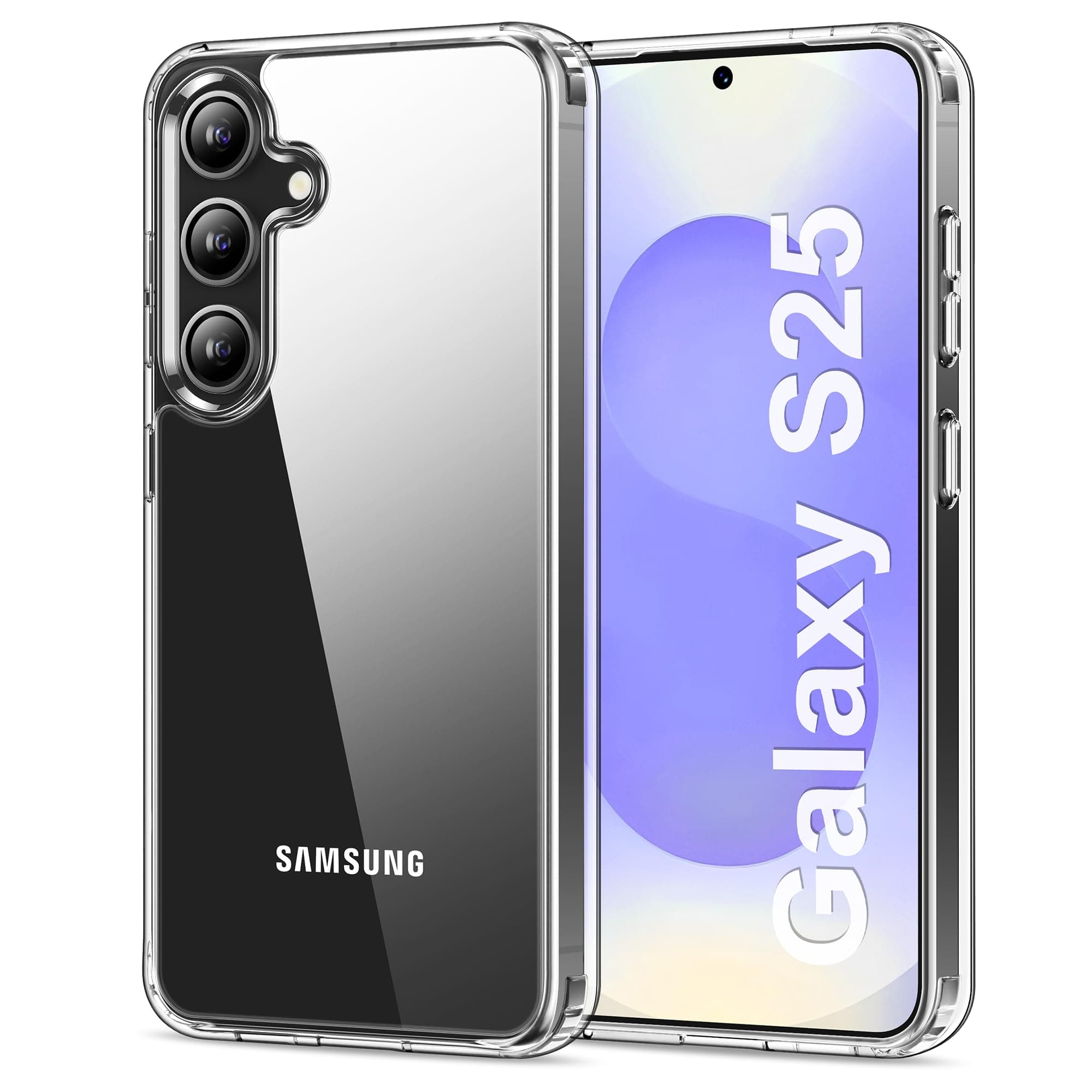 HOOMIL Crystal Clear Hülle für Samsung Galaxy S25 - Anti Gelb Durchsichtig Handyhülle Stoßfest Schutzhülle