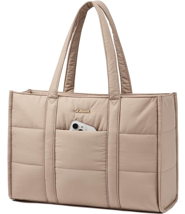 LOVEVOOK Laptop Handtasche Damen 15,6 Zoll Khaki 🎒🌟