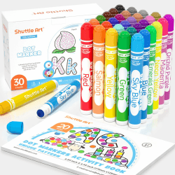 Shuttle Art 30 farbige Dot Marker für Kinder-Kunstaktivitäten 🎨