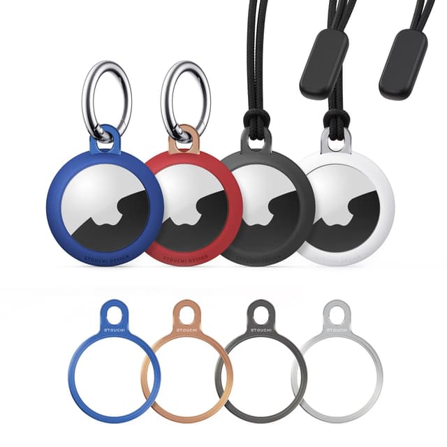 Stouchi 4er Pack Airtag Schlüsselanhänger mit TPU Hülle 😍🔑