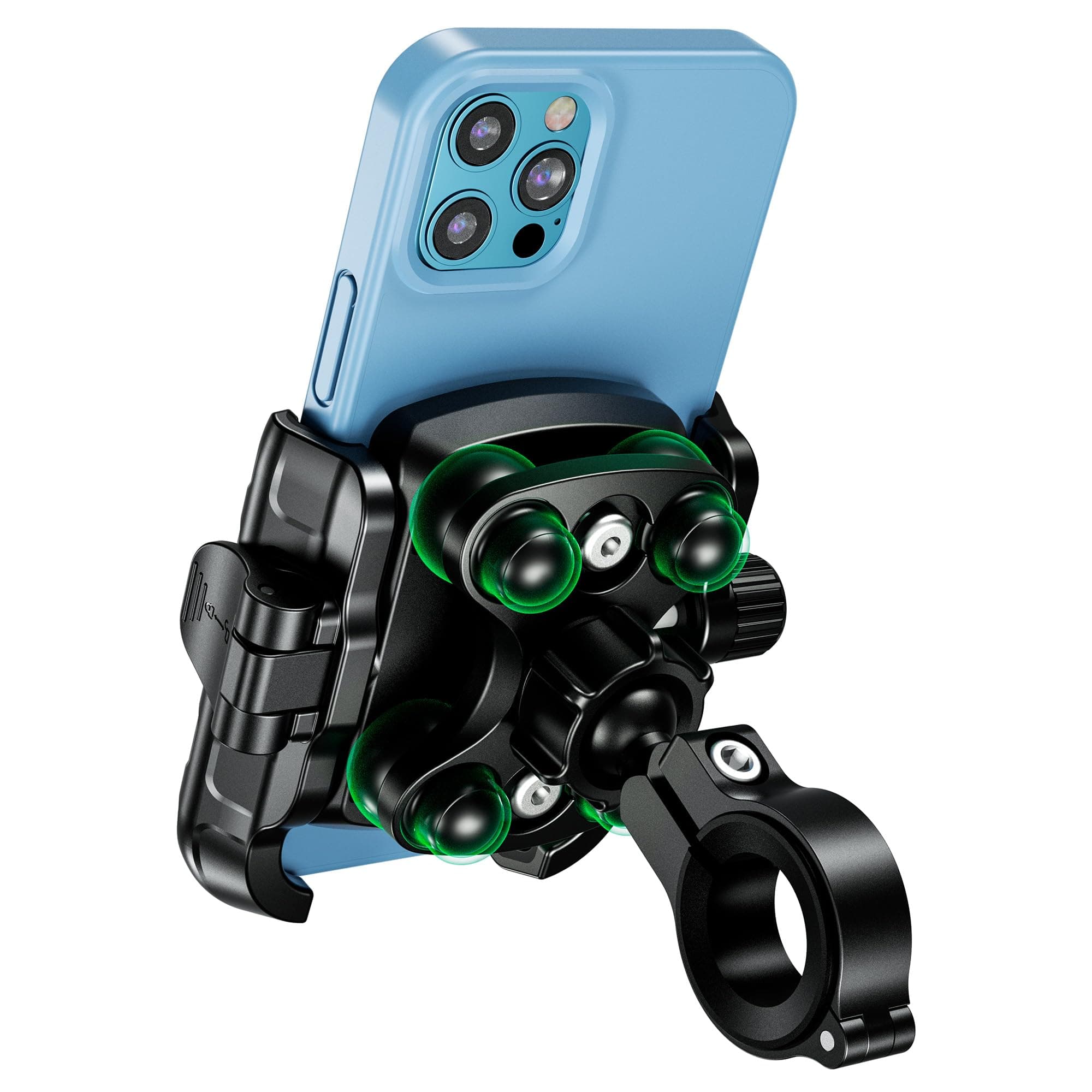 MOGGAM Handyhalterung Motorrad Anti-Vibration mit Aluminiumring 🏍️📱