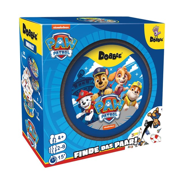 🐾 Zygomatic Dobble Paw Patrol 🐾 - Eco-Sleeves Kartenspiel für Kinder