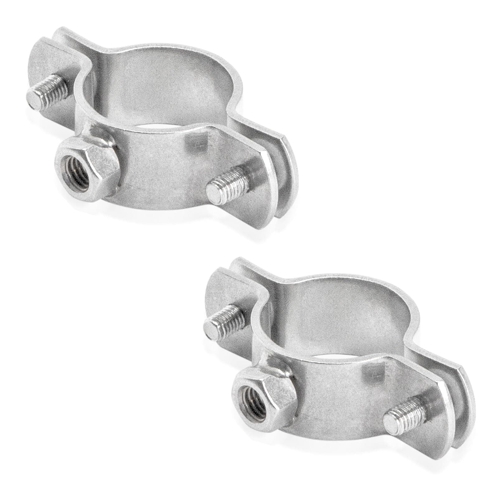 🛠️ PRIOstahl® Rohrschellen aus Edelstahl V2A f. Stockschrauben - Rohrhalter Rohrbefestigung Rohr (1" Zoll, 30-37mm, 2 Stück) 🛠️