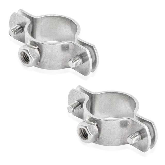 🛠️ PRIOstahl® Rohrschellen aus Edelstahl V2A f. Stockschrauben - Rohrhalter Rohrbefestigung Rohr (1" Zoll, 30-37mm, 2 Stück) 🛠️