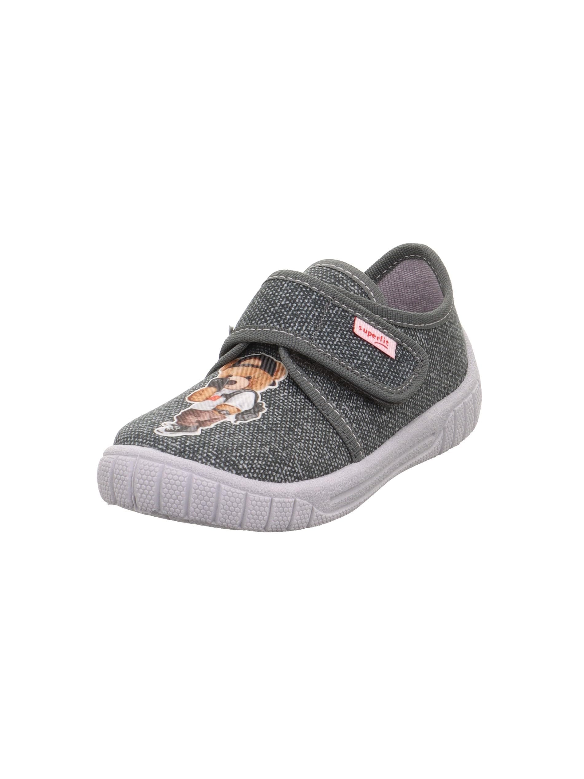 🌟 Superfit Jungen Bill Hausschuhe 33 EU Grau 2050 mit Neondetails 🌙