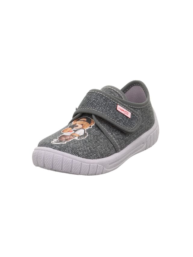 🌟 Superfit Jungen Bill Hausschuhe 33 EU Grau 2050 mit Neondetails 🌙