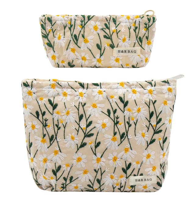 🌸 2er Set Kosmetiktasche für Mädchen - Schminktasche Organizer Geschenk 🌺