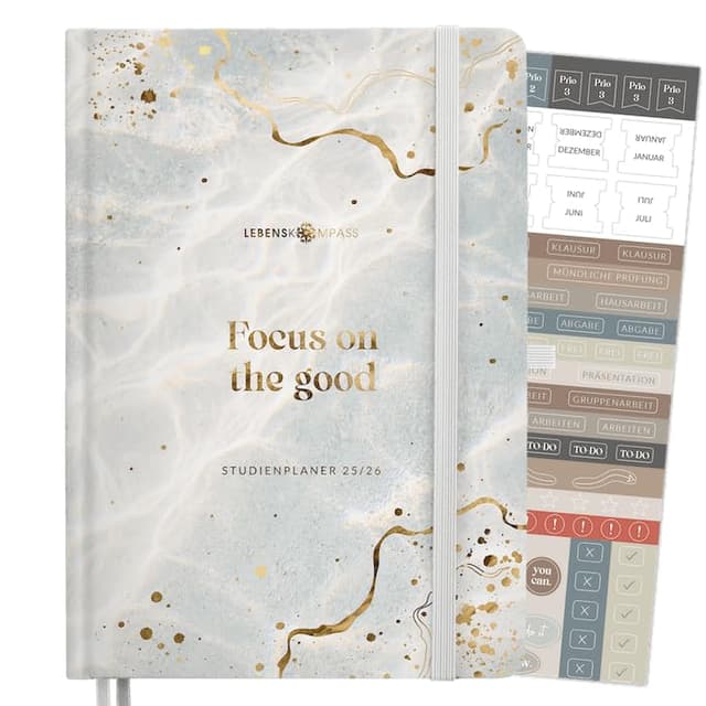 Lebenskompass® Studienplaner & Schülerkalender 2025 2026 A5 „Sparkle“ 🌟