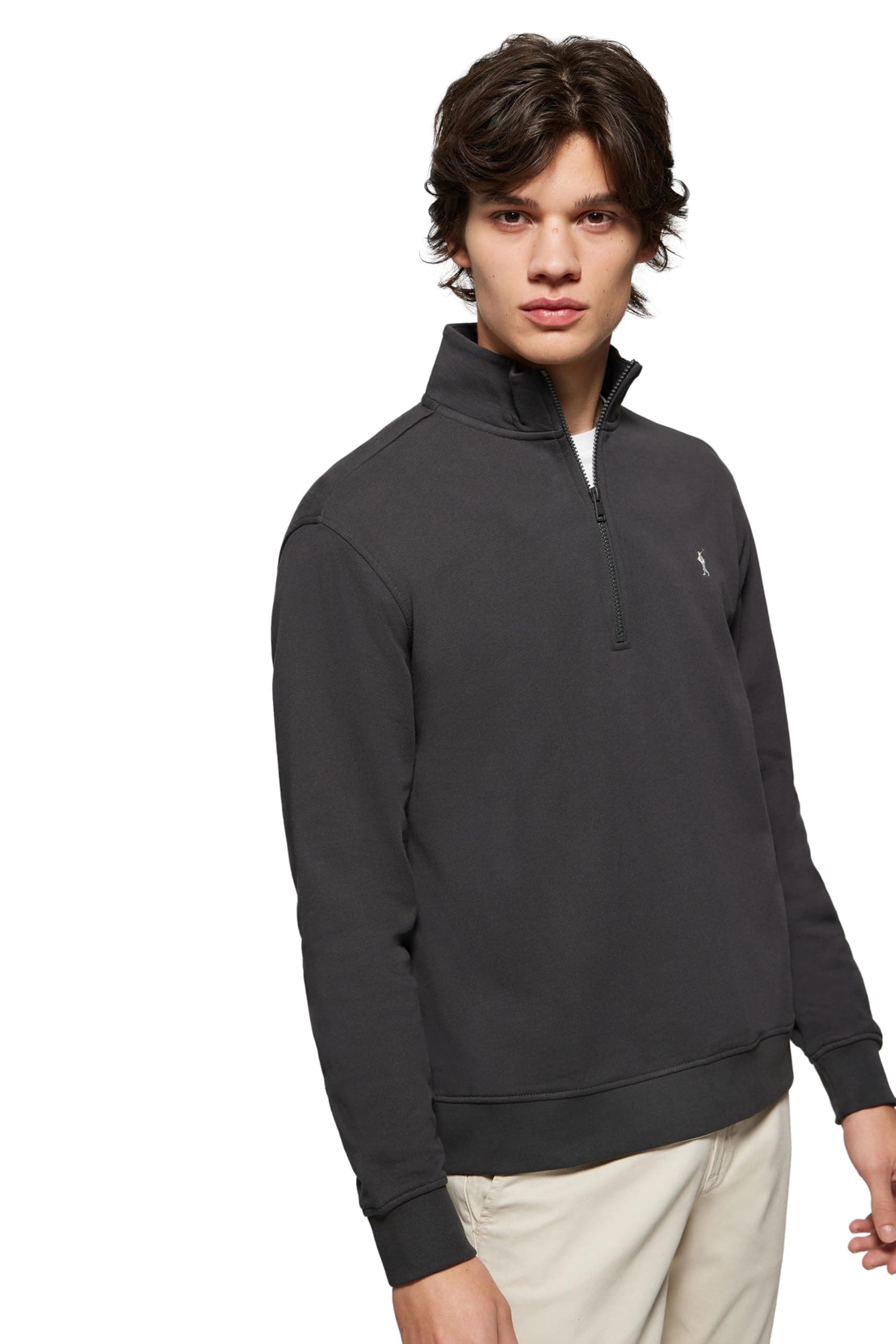 Polo Club Herren Sweatshirt ohne Kapuze und Reißverschluss - Pullover mit Half Zip 🎽