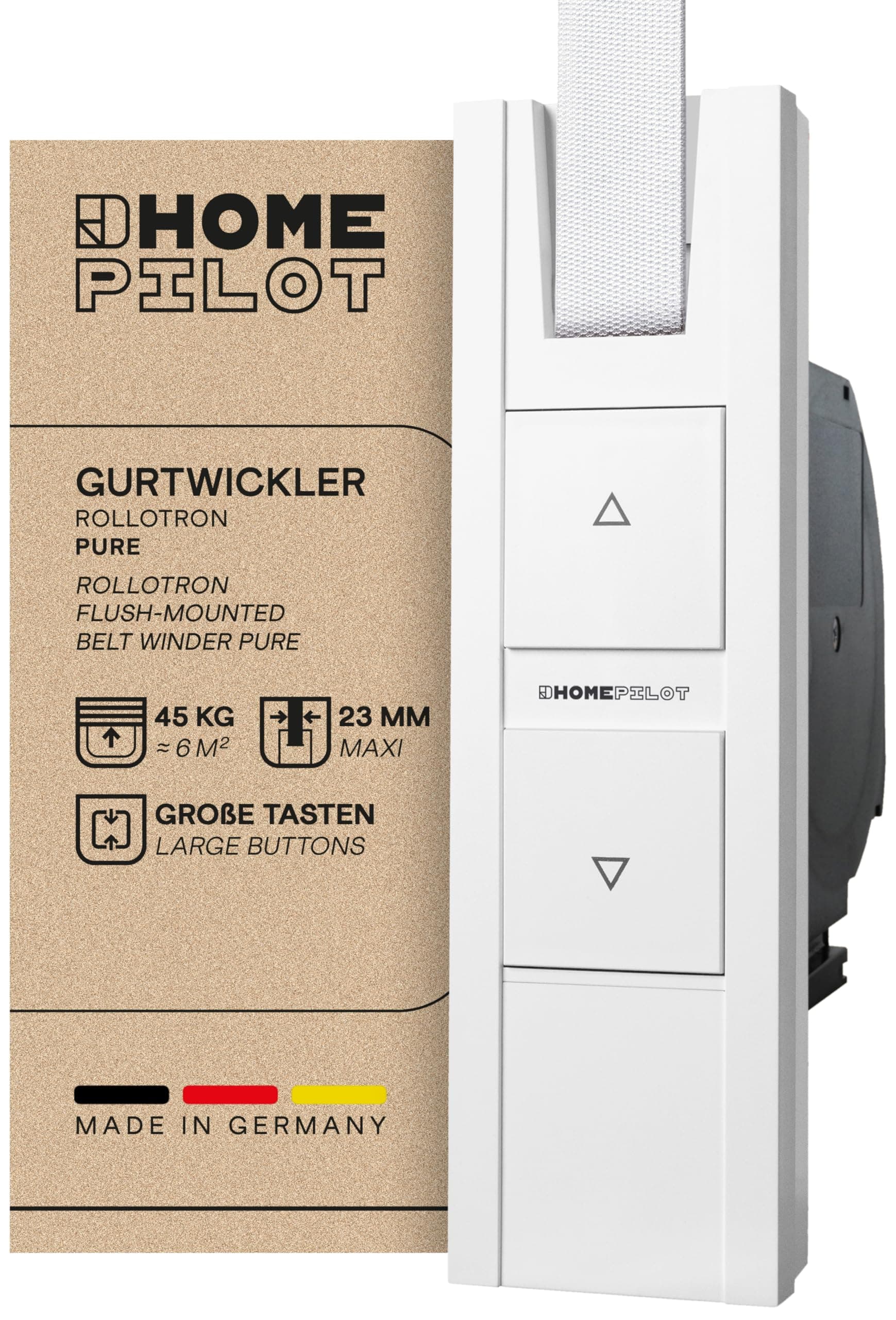 🏡 Home Pilot - Gurtwickler RolloTron pure | Elektrischer Gurtwickler zur bequemen Rolladensteuerung