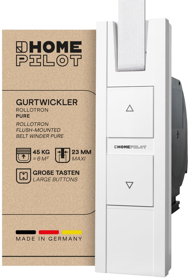 🏡 Home Pilot - Gurtwickler RolloTron pure | Elektrischer Gurtwickler zur bequemen Rolladensteuerung