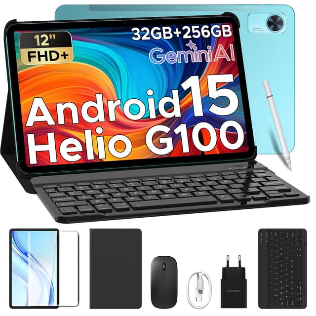 DOOGEE Tab E3+ Android 15 Tablet 12 Zoll, Helio G100 32GB+256GB Tablets mit SIM Card Slot 📱🔋🚀
