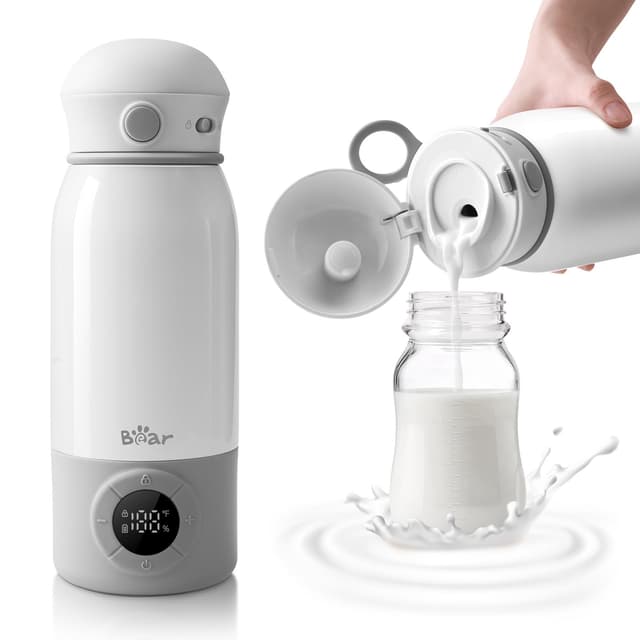 🍼🔥 Bear Tragbarer Flaschenwärmer Baby für unterwegs - 25-50℃ - 500 ml Kapazität
