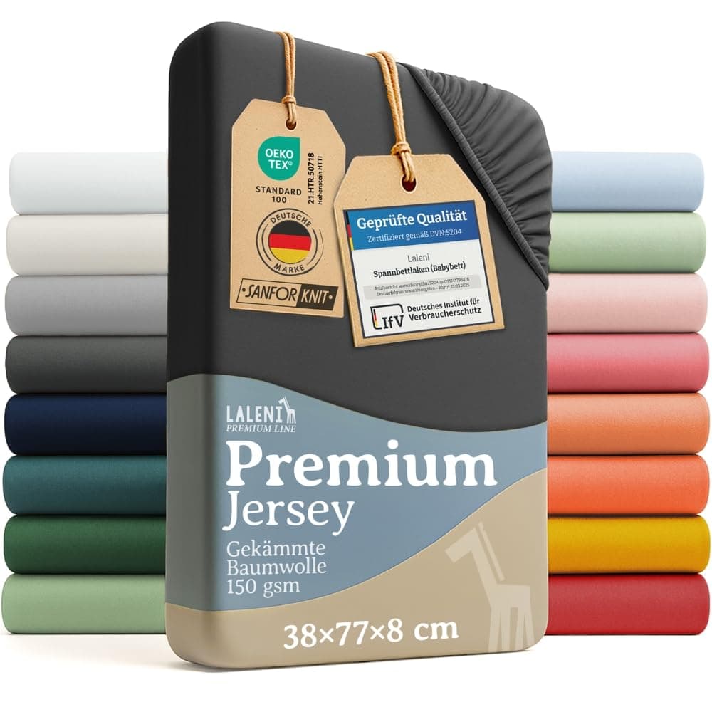 👶🛏️ Laleni Premium Spannbettlaken 38x77 Babywiege oval 2er Set