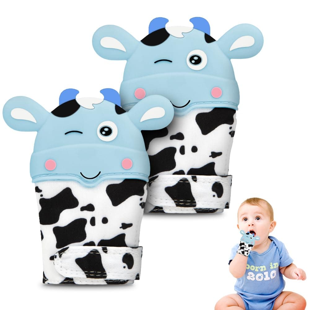 👶🦷 HOTUT Baby Beißhandschuhe - 2er Set Beißringe & Spielzeug 🦒🐘