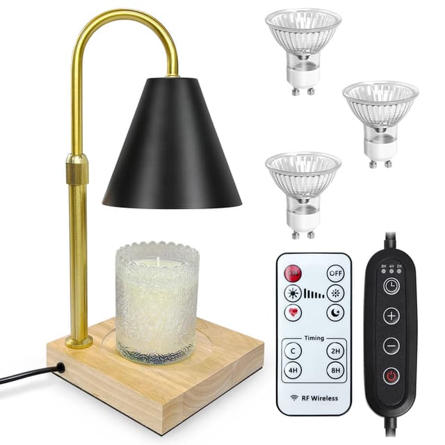 🕯️🔥 XSS Kerzenwärmer Lampe mit Timer und Dimmer - Schwarz