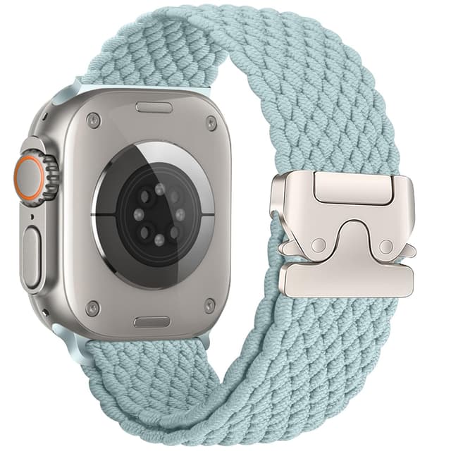 Elastisches Nylon Armband für Apple Watch Ultra/2 - Hellblau
