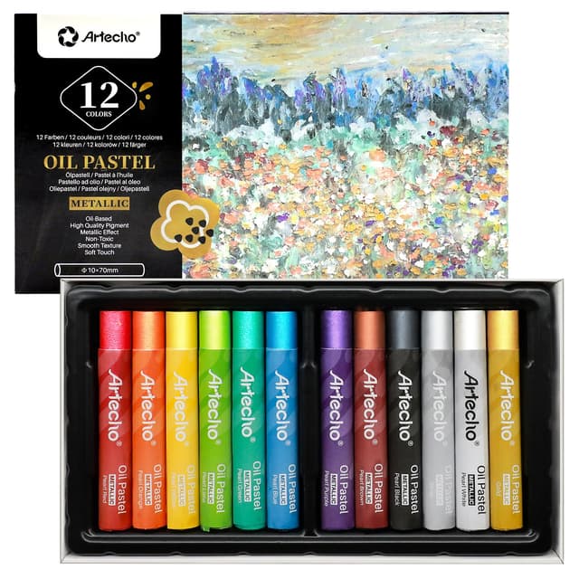 🎨 Artecho Ölpastell-Set 12 Metallic-Farben | 8.49€ statt 9.99€