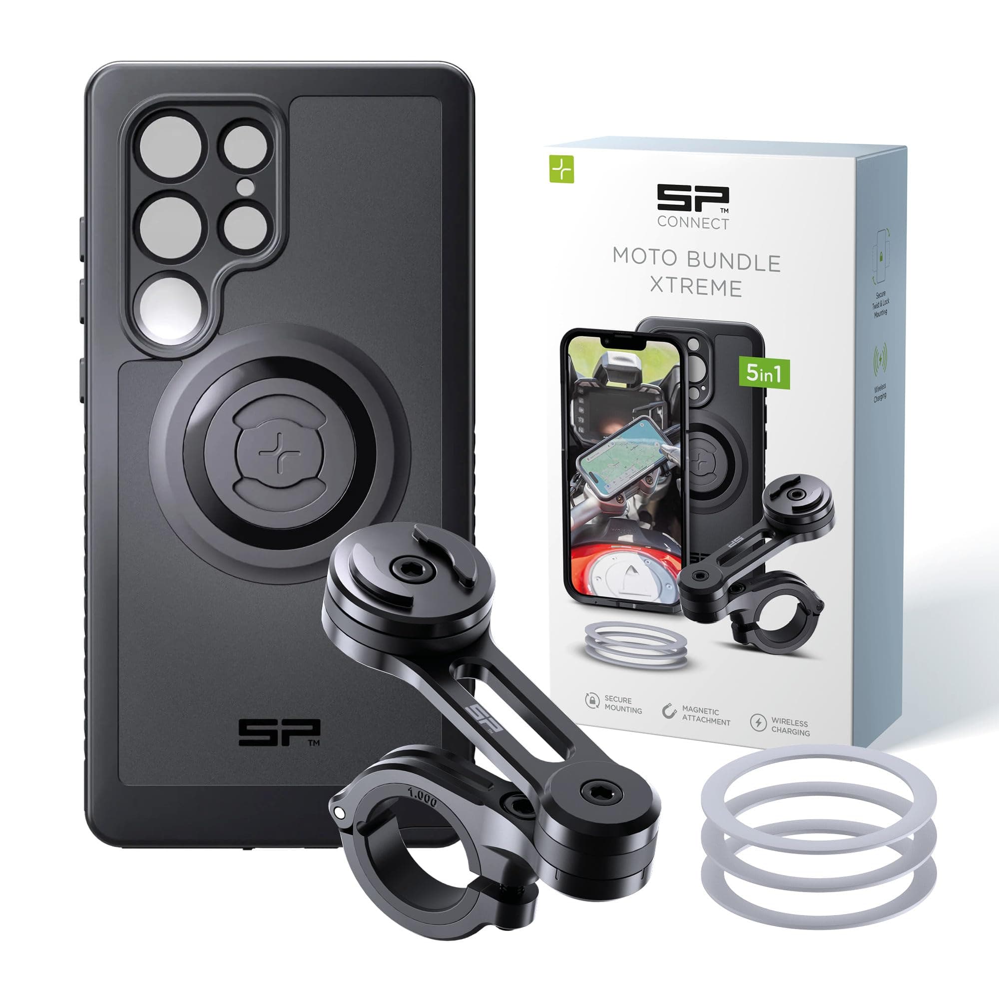 SP CONNECT Moto Bundle Xtreme | SPC+ | Kompatibel mit Samsung S23 Ultra