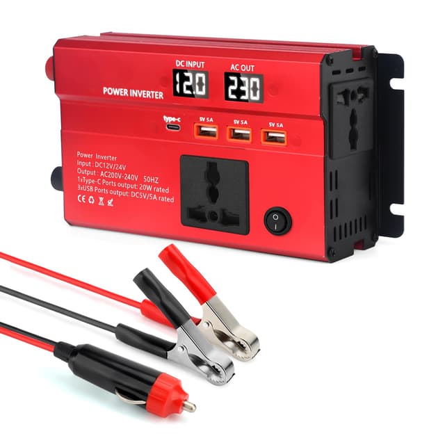 🚗🔌 WODHMIEY 600W Kfz Wechselrichter 12V/24V auf 230V – Auto Spannungswandler