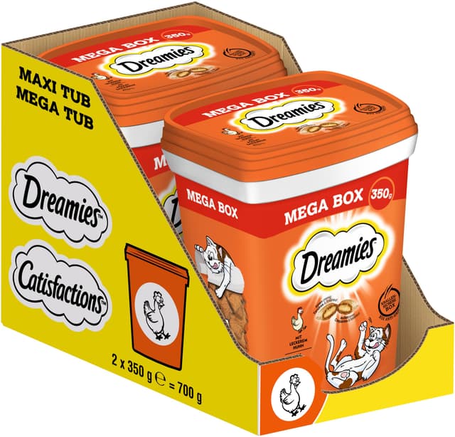 🐱 Dreamies Katzensnacks mit Huhngeschmack, 2x350g - Knusprige & cremige Leckerlis 🐾