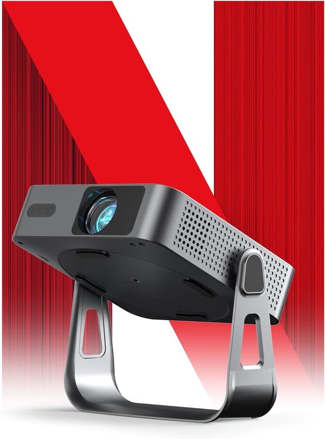 Smart Beamer Netflix Offiziell Mini Projektor 4K mit Autofokus ＆ Trapezkorrektur