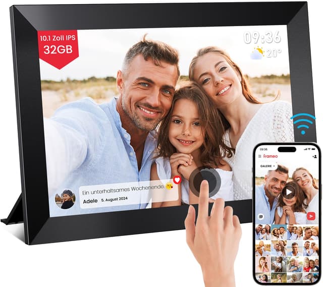 Mejasg 10,1 Zoll Digitaler Bilderrahmen WLAN mit 32GB Speicher 💝