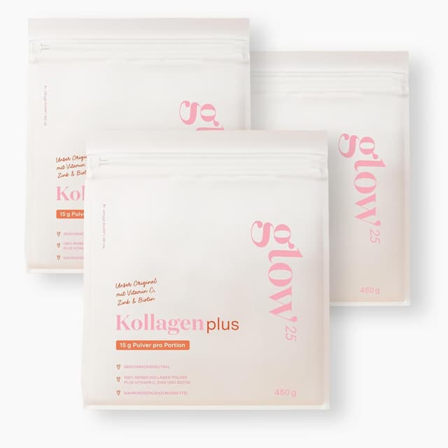 Angebot: Glow25® Collagen Plus Pulver [3x450g] 💫